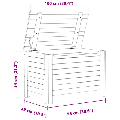 vidaXL Storage Box with Lid RANA White 100x49x54 cm Solid Wood Pine