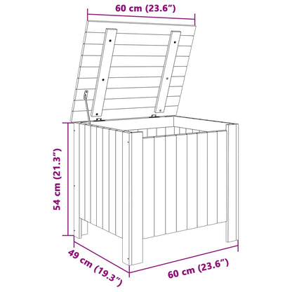 vidaXL Storage Box with Lid RANA 60x49x54 cm Solid Wood Pine