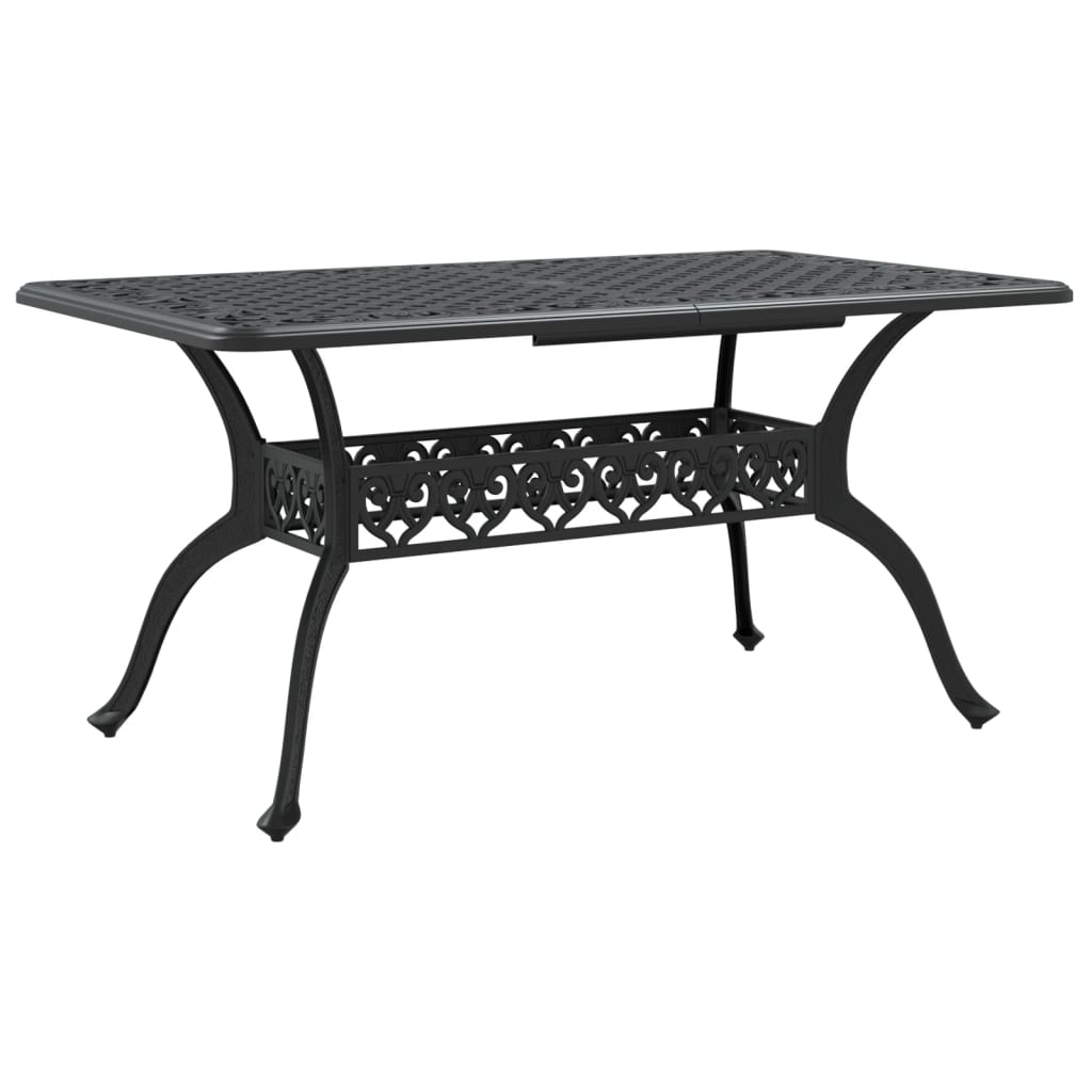 vidaXL 5 Piece Garden Dining Set Black Cast Aluminium