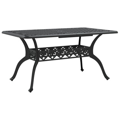 vidaXL 5 Piece Garden Dining Set Black Cast Aluminium