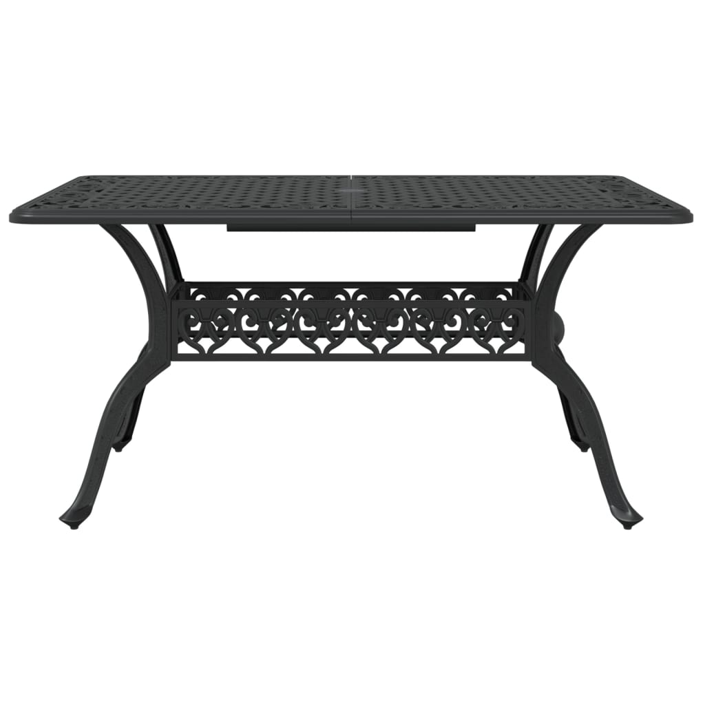vidaXL 5 Piece Garden Dining Set Black Cast Aluminium