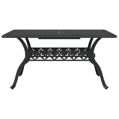 vidaXL 5 Piece Garden Dining Set Black Cast Aluminium