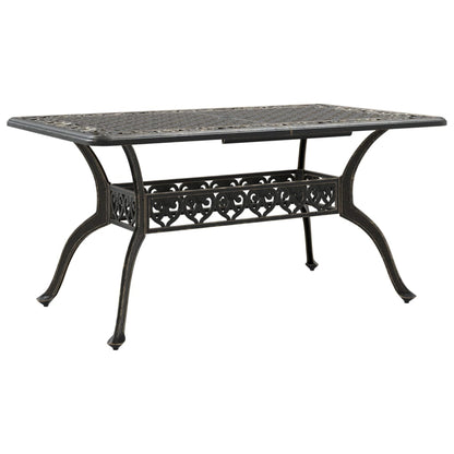 vidaXL 7 Piece Garden Dining Set Bronze Cast Aluminium