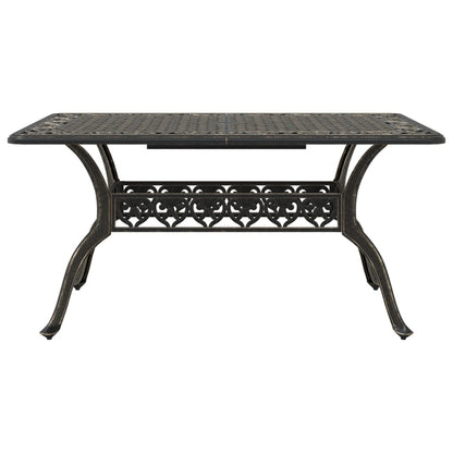 vidaXL 7 Piece Garden Dining Set Bronze Cast Aluminium