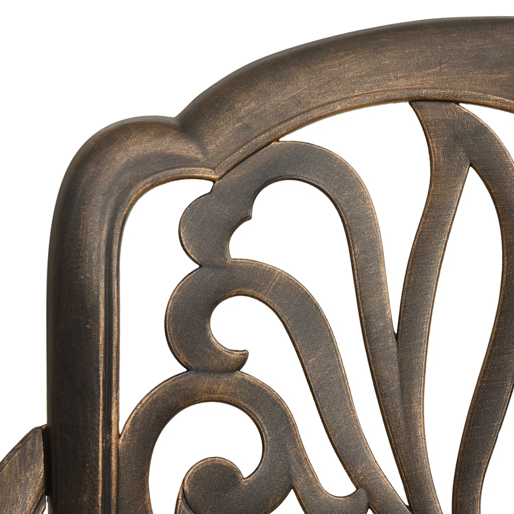 vidaXL 7 Piece Garden Dining Set Bronze Cast Aluminium