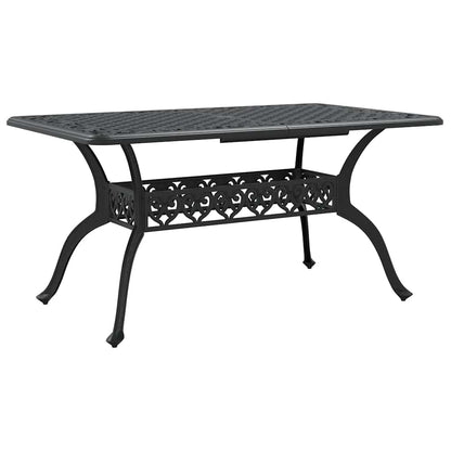 vidaXL 5 Piece Garden Dining Set Black Cast Aluminium