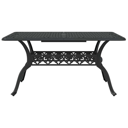 vidaXL 5 Piece Garden Dining Set Black Cast Aluminium
