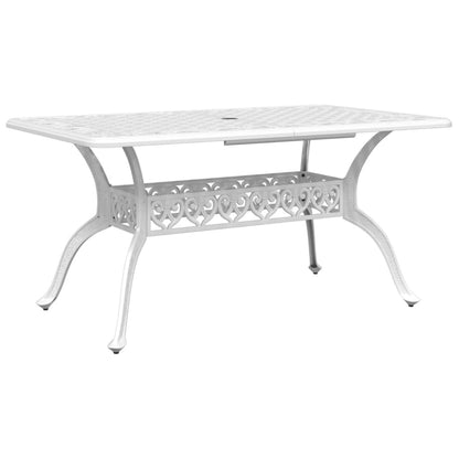 vidaXL Garden Dining Set | White | Cast Aluminium | 5 Piece | Durable