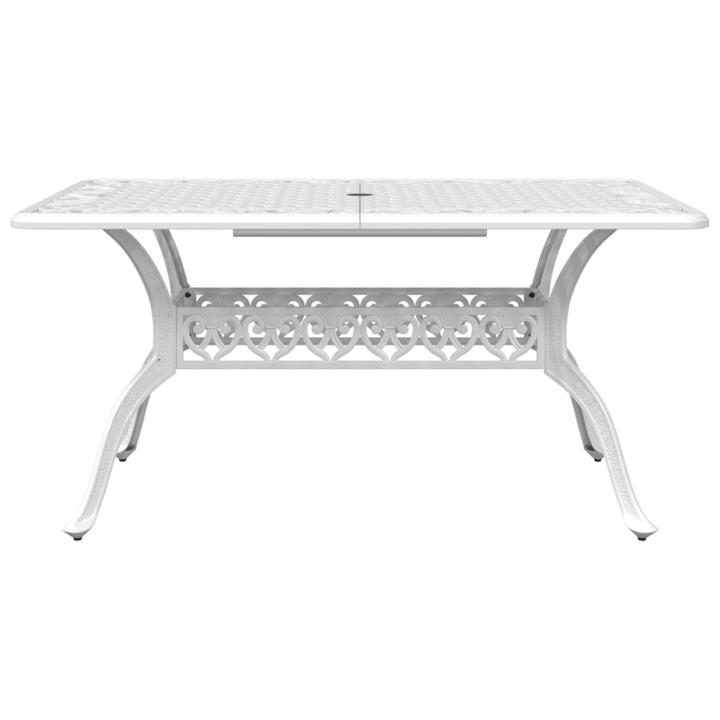 vidaXL Garden Dining Set | White | Cast Aluminium | 5 Piece | Durable