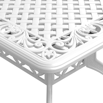 vidaXL Garden Dining Set | White | Cast Aluminium | 5 Piece | Durable