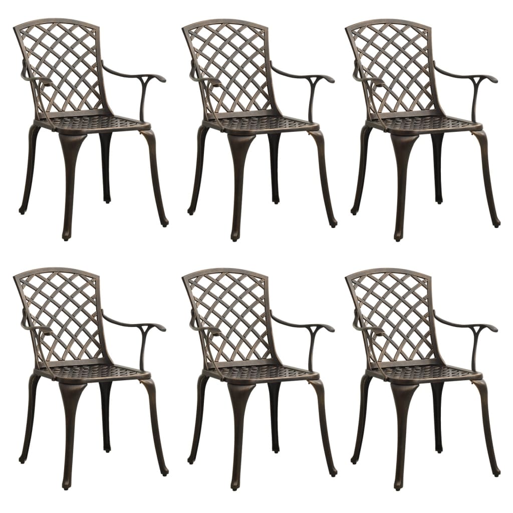 vidaXL Garden Chair | Bronze | Cast Aluminium | Medium | Durable | Garden Chair