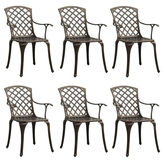 vidaXL Garden Chair | Bronze | Cast Aluminium | Medium | Durable | Garden Chair