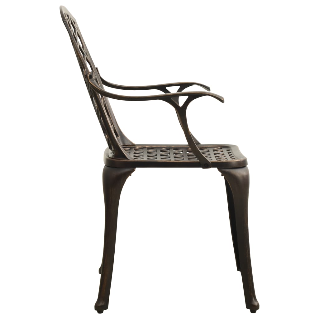 vidaXL Garden Chair | Bronze | Cast Aluminium | Medium | Durable | Garden Chair