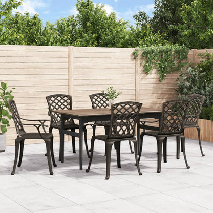 vidaXL Garden Chair | Bronze | Cast Aluminium | Medium | Durable | Garden Chair