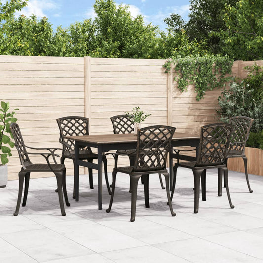 vidaXL Garden Chair | Bronze | Cast Aluminium | Medium | Durable | Garden Chair