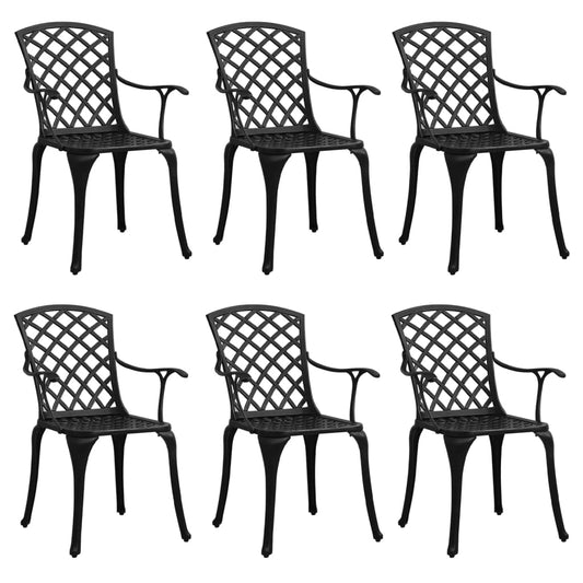 vidaXL Garden Chair | Black | Cast aluminium | Medium | Durable | Garden Chair