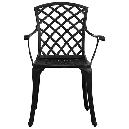 vidaXL Garden Chairs 6 pcs Cast Aluminium Black