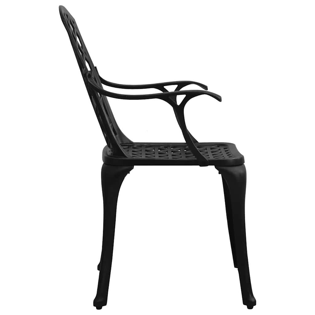 vidaXL Garden Chairs 6 pcs Cast Aluminium Black