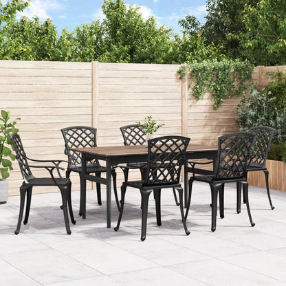 vidaXL Garden Chair | Black | Cast aluminium | Medium | Durable | Garden Chair