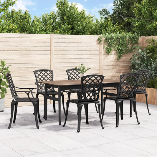 vidaXL Garden Chair | Black | Cast aluminium | Medium | Durable | Garden Chair