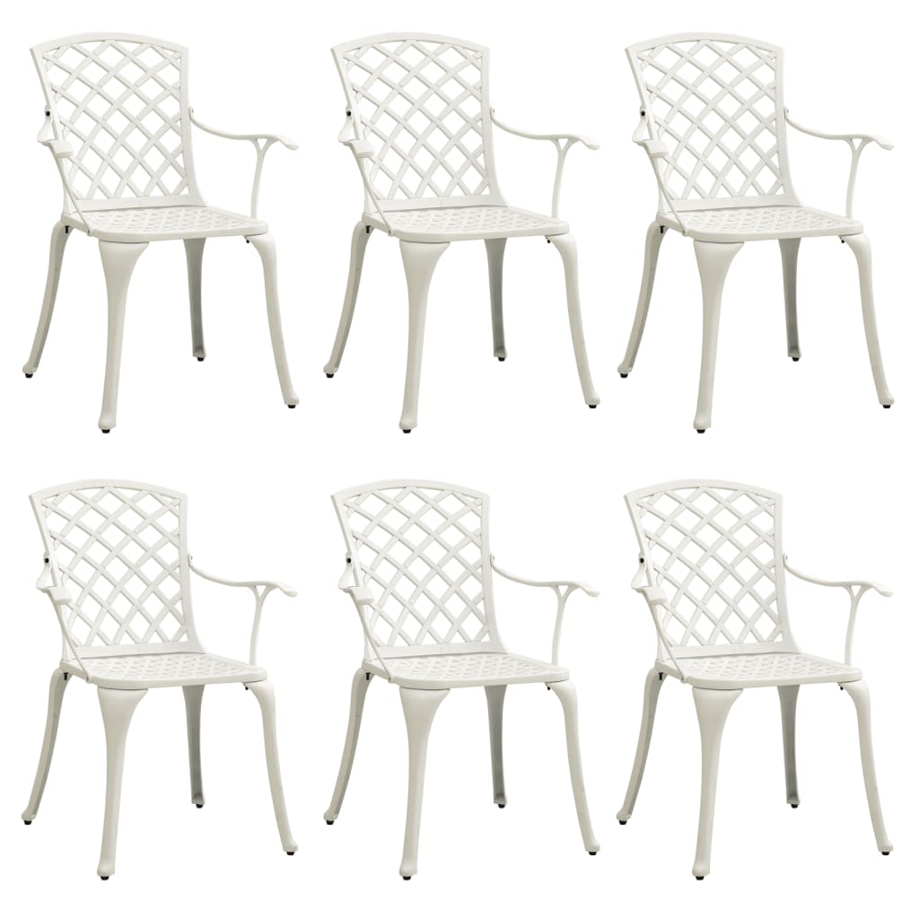 vidaXL Garden Chair | White | Cast aluminium | Medium | Ergonomic | Garden Chair
