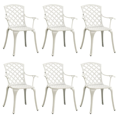 vidaXL Garden Chair | White | Cast aluminium | Medium | Ergonomic | Garden Chair