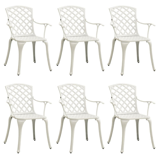 vidaXL Garden Chair | White | Cast aluminium | Medium | Ergonomic | Garden Chair
