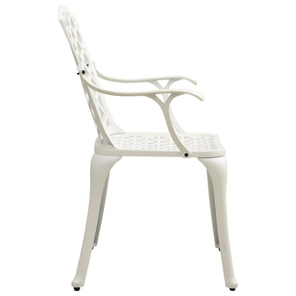 vidaXL Garden Chair | White | Cast aluminium | Medium | Ergonomic | Garden Chair