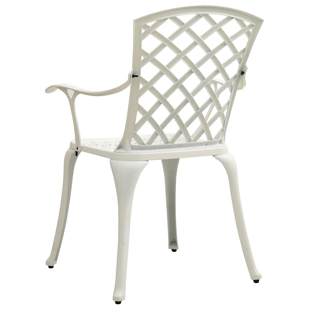 vidaXL Garden Chairs 6 pcs Cast Aluminium White