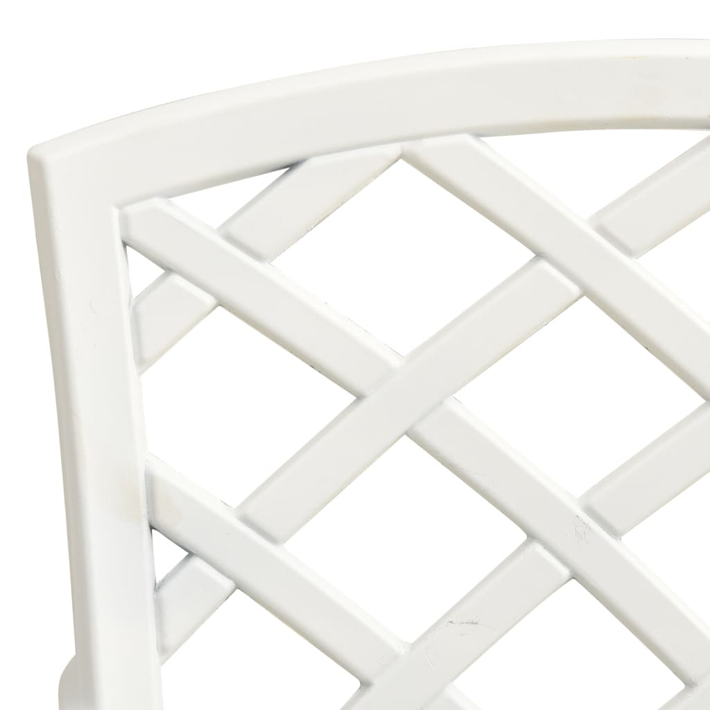vidaXL Garden Chair | White | Cast aluminium | Medium | Ergonomic | Garden Chair
