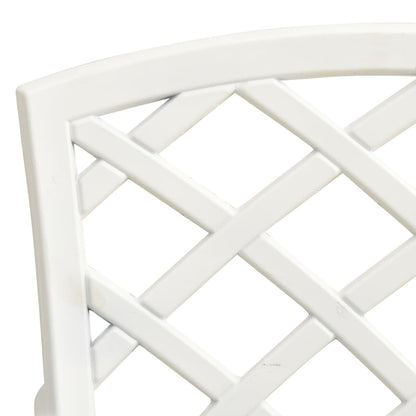 vidaXL Garden Chair | White | Cast aluminium | Medium | Ergonomic | Garden Chair