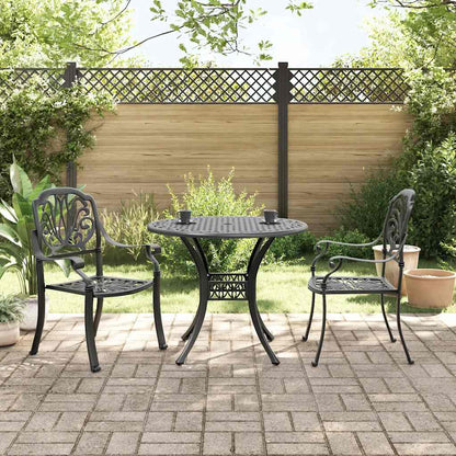 vidaXL Bistro Set | Black | Cast aluminium | Medium | Bistro Set | Round