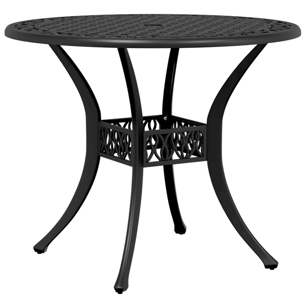 vidaXL 5 Piece Garden Dining Set Black Cast Aluminium