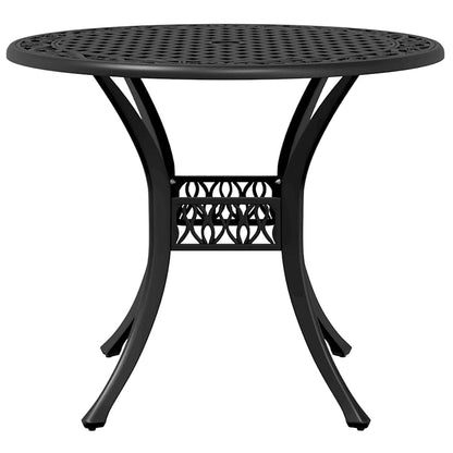 vidaXL 5 Piece Garden Dining Set Black Cast Aluminium