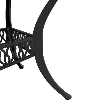 vidaXL 5 Piece Garden Dining Set Black Cast Aluminium