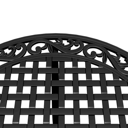 vidaXL 5 Piece Garden Dining Set Black Cast Aluminium
