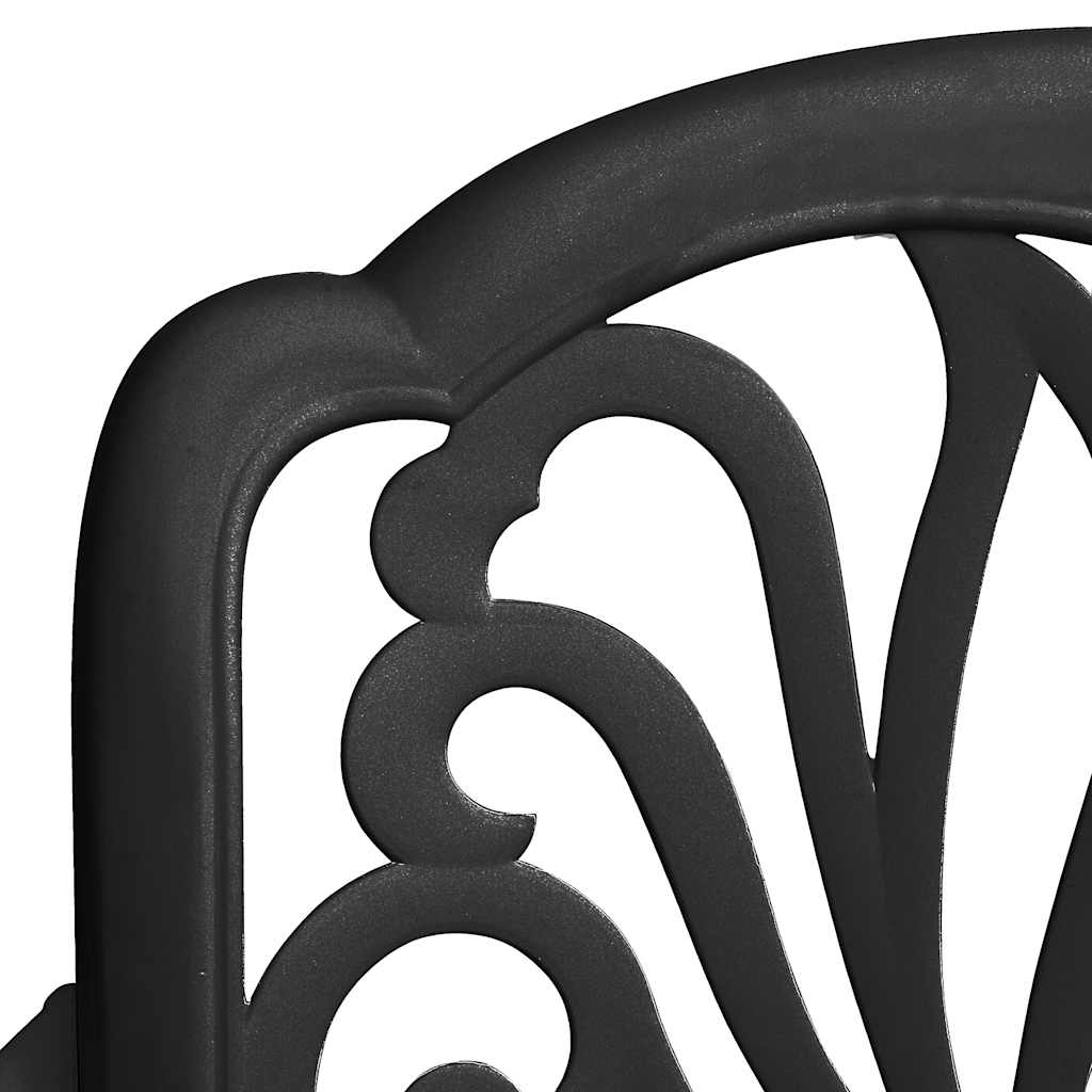 vidaXL 5 Piece Garden Dining Set Black Cast Aluminium