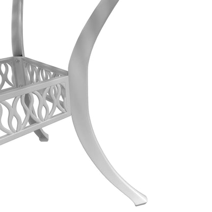 vidaXL Bistro Set | White | Cast aluminium | Medium | Durable | Bistro Set