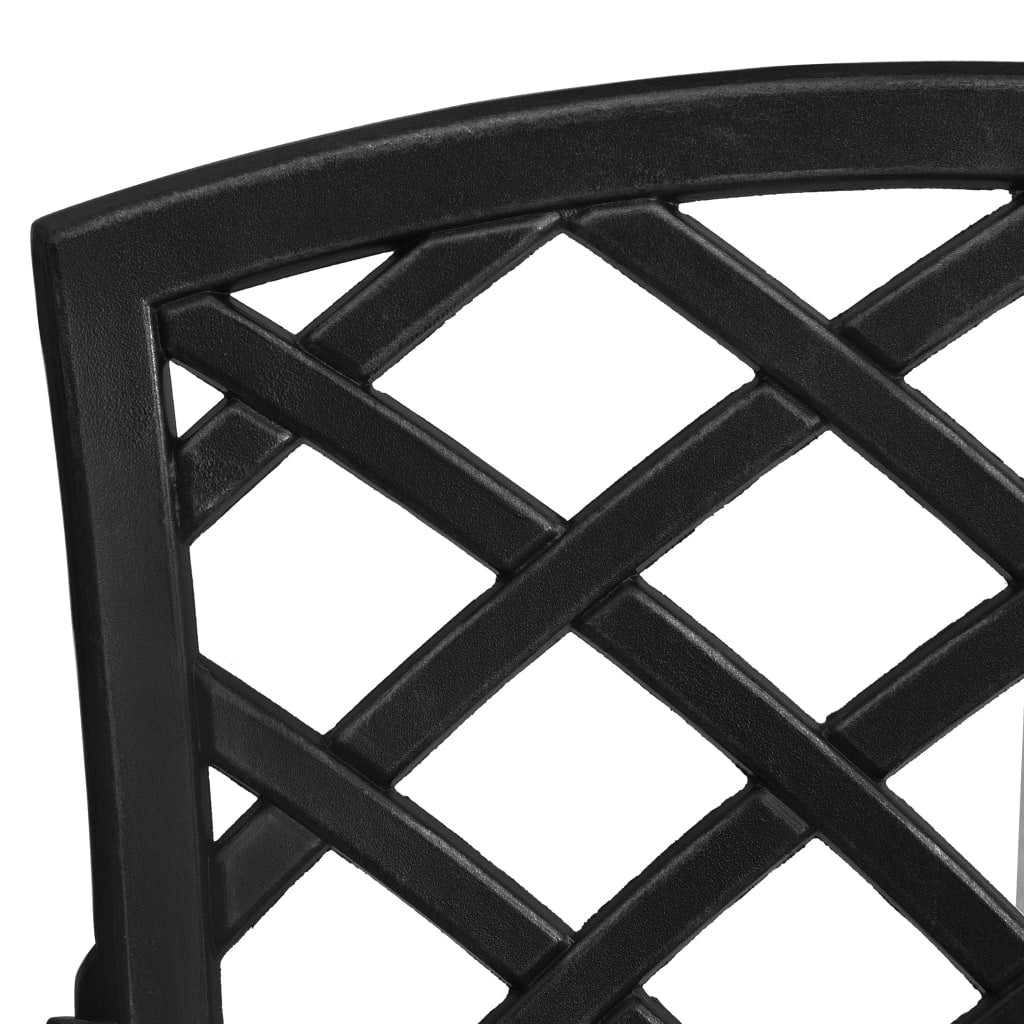 vidaXL Garden Dining Set | Black | Cast aluminium | Medium | Durable