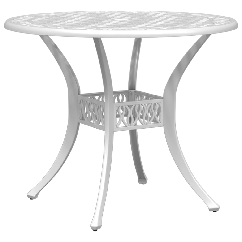 vidaXL Garden Dining Set | White | Cast Aluminium | 5 Piece Set |  Ergonomic