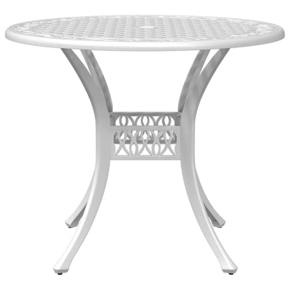 vidaXL Garden Dining Set | White | Cast Aluminium | 5 Piece Set |  Ergonomic