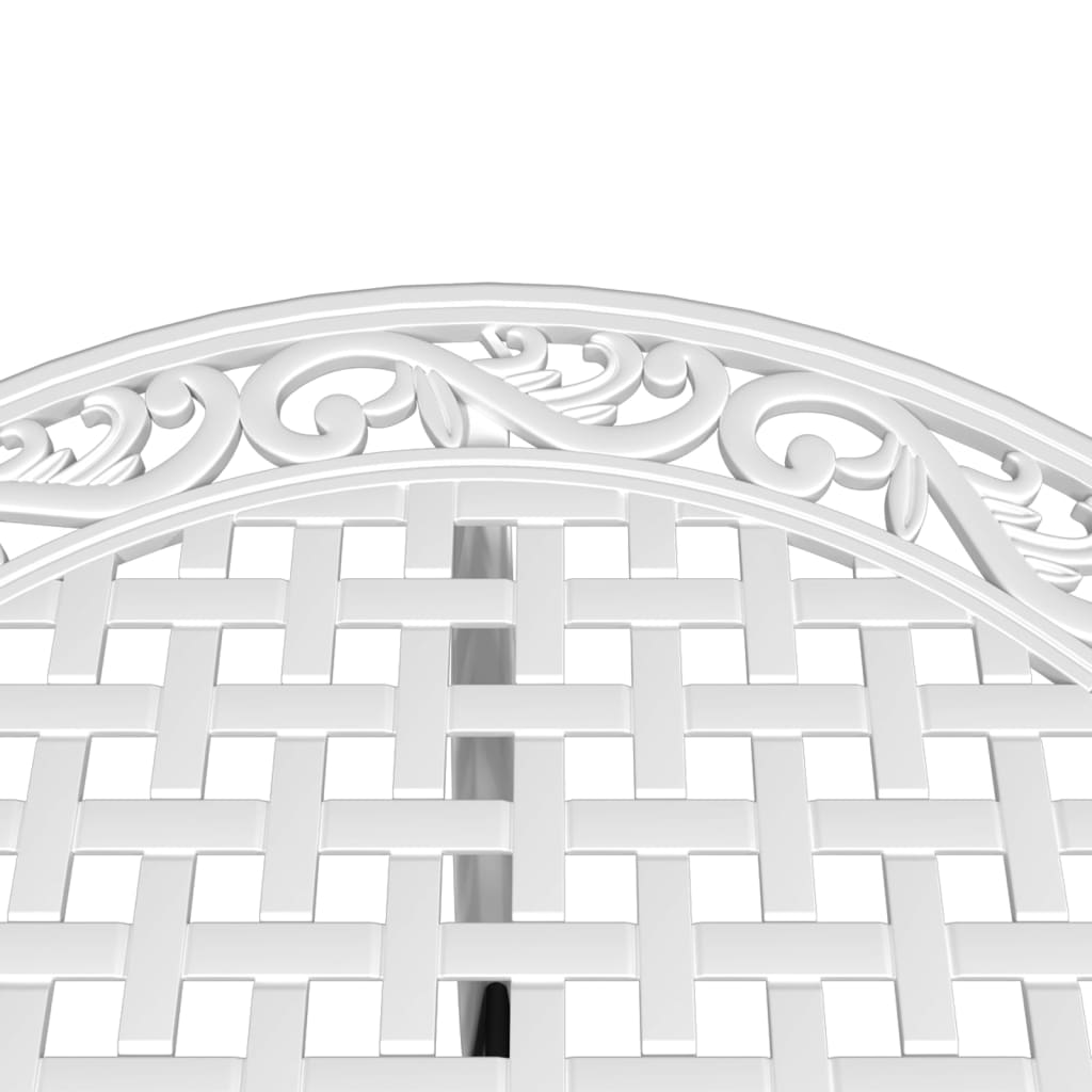 vidaXL Garden Dining Set | White | Cast Aluminium | 5 Piece Set |  Ergonomic