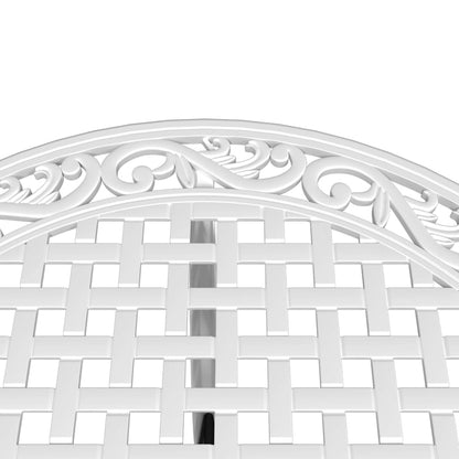 vidaXL Garden Dining Set | White | Cast Aluminium | 5 Piece Set |  Ergonomic