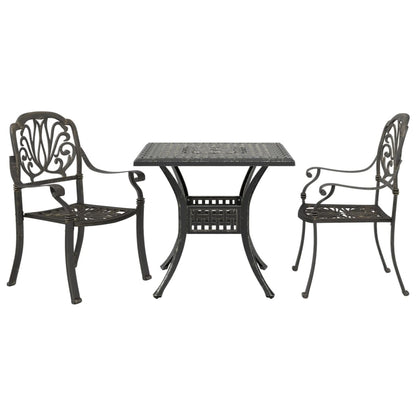 vidaXL Bistro Set | Bronze | Cast Aluminium | Medium | Durable | Bistro Set