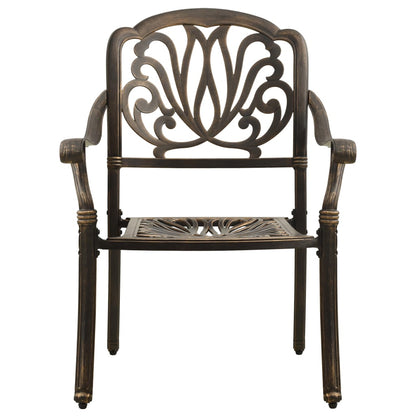 vidaXL Bistro Set | Bronze | Cast Aluminium | Medium | Durable | Bistro Set