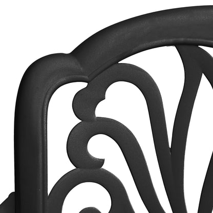 vidaXL Bistro Set | Black | Cast aluminium | Medium |  Durable  | Bistro Set