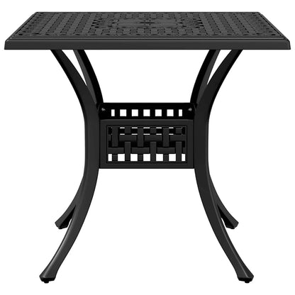vidaXL 5 Piece Garden Dining Set Black Cast Aluminium