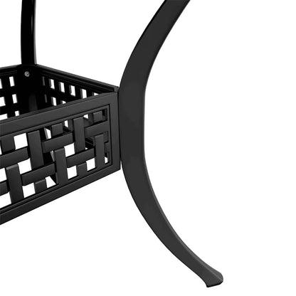 vidaXL 5 Piece Garden Dining Set Black Cast Aluminium