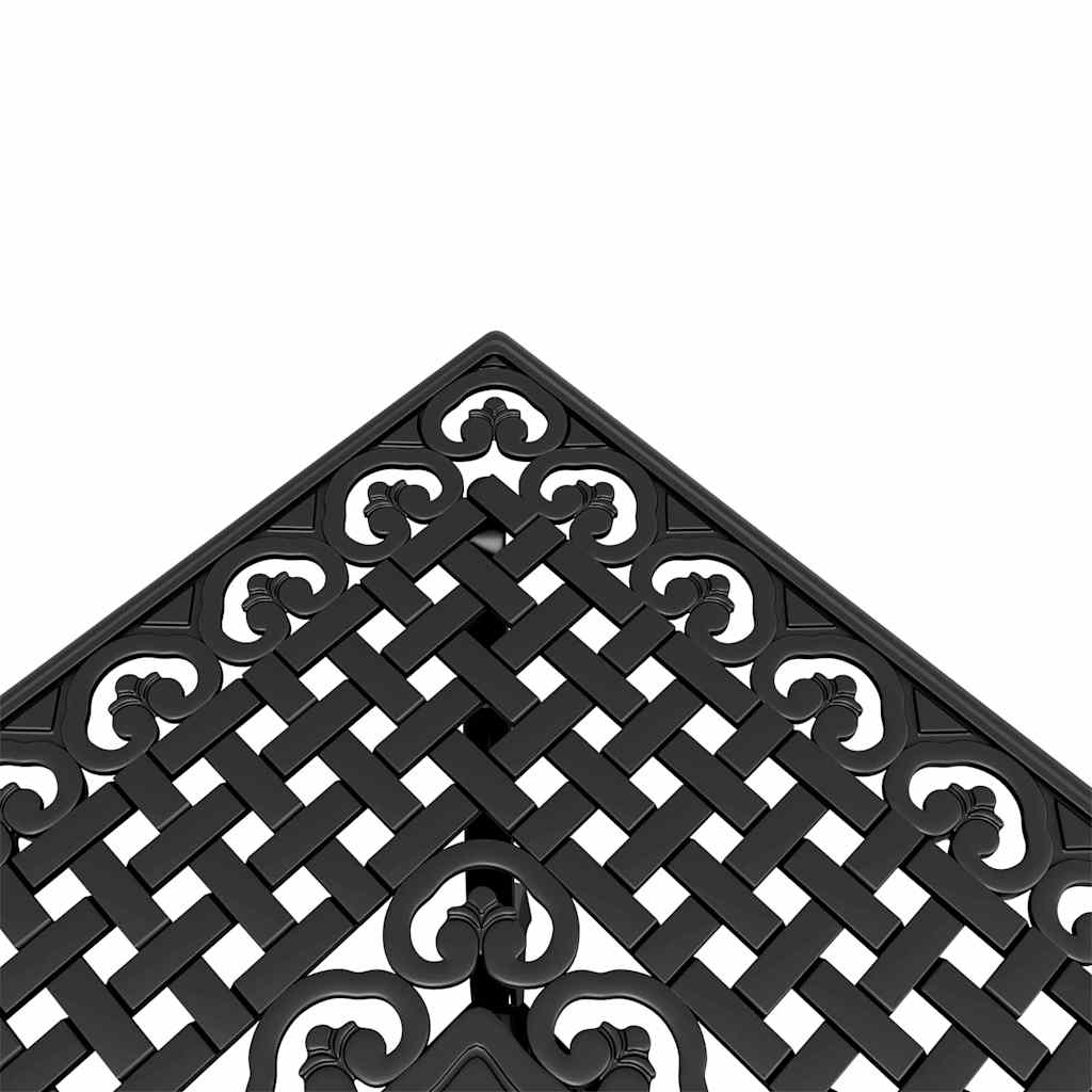 vidaXL 5 Piece Garden Dining Set Black Cast Aluminium
