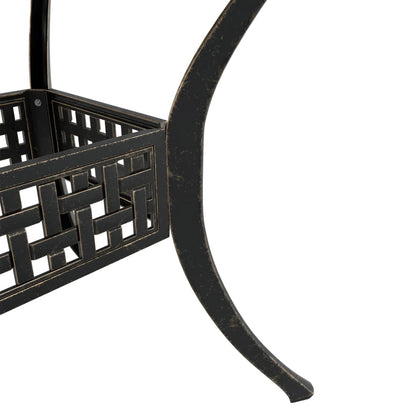 vidaXL 3 Piece Bistro Set Bronze Cast Aluminium